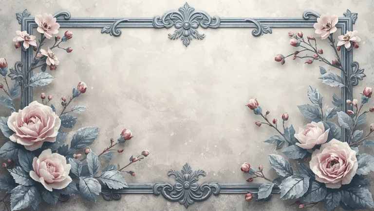 vintage-floral-winter-wallpapers-victorian-floral-frame-in-winter-light-ipad