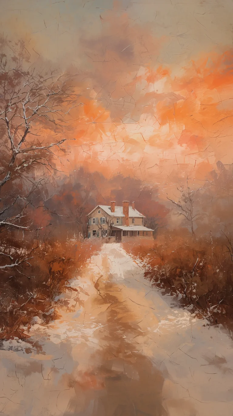 vintage-winter-landscape-wallpapers-winter-farm-road-sunset-phone