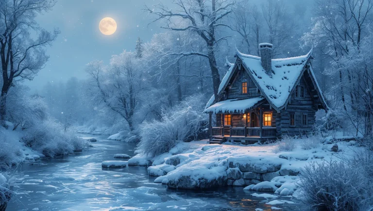 winter-wonderland-backgrounds-cozy-cabin-lights-ipad