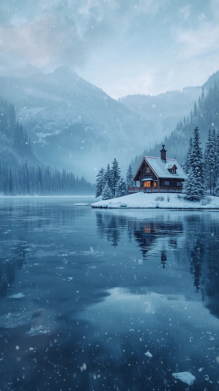 winter-wonderland-backgrounds-frozen-lake-reflection-phone