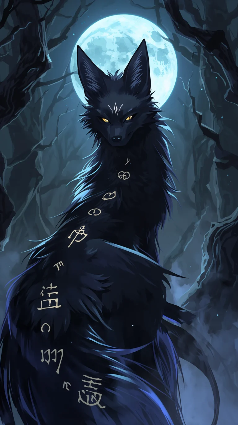 black-anime-wallpapers-black-fox-spirit