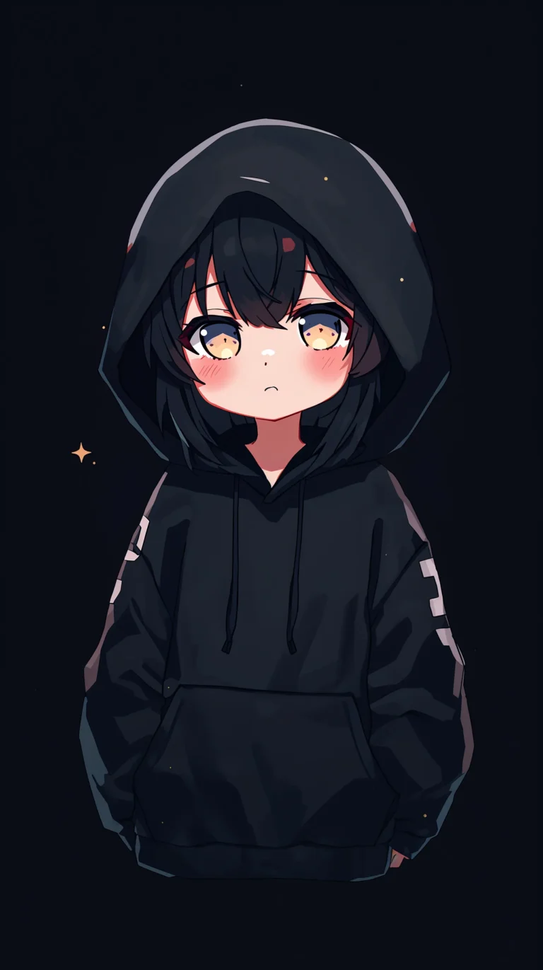 black-anime-wallpapers-cute-chibi-girl-hoodie
