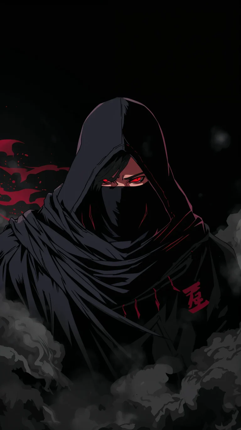 black-anime-wallpapers-masked-warrior-red-eyes