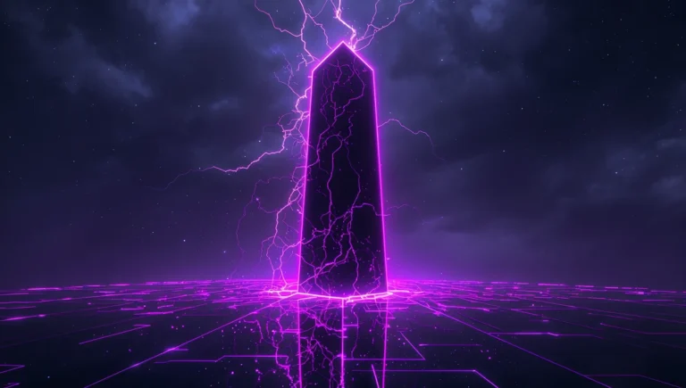 black-cyberpunk-wallpapers-neon-lightning-obelisk-ipad