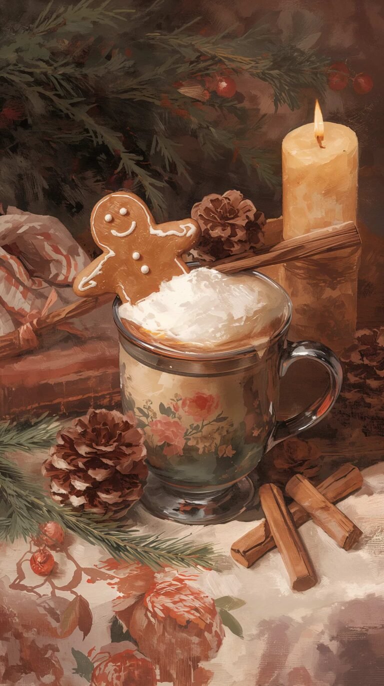 christmas-oil-painting-wallpapers-warm-cocoa-still-life-vintage-phone