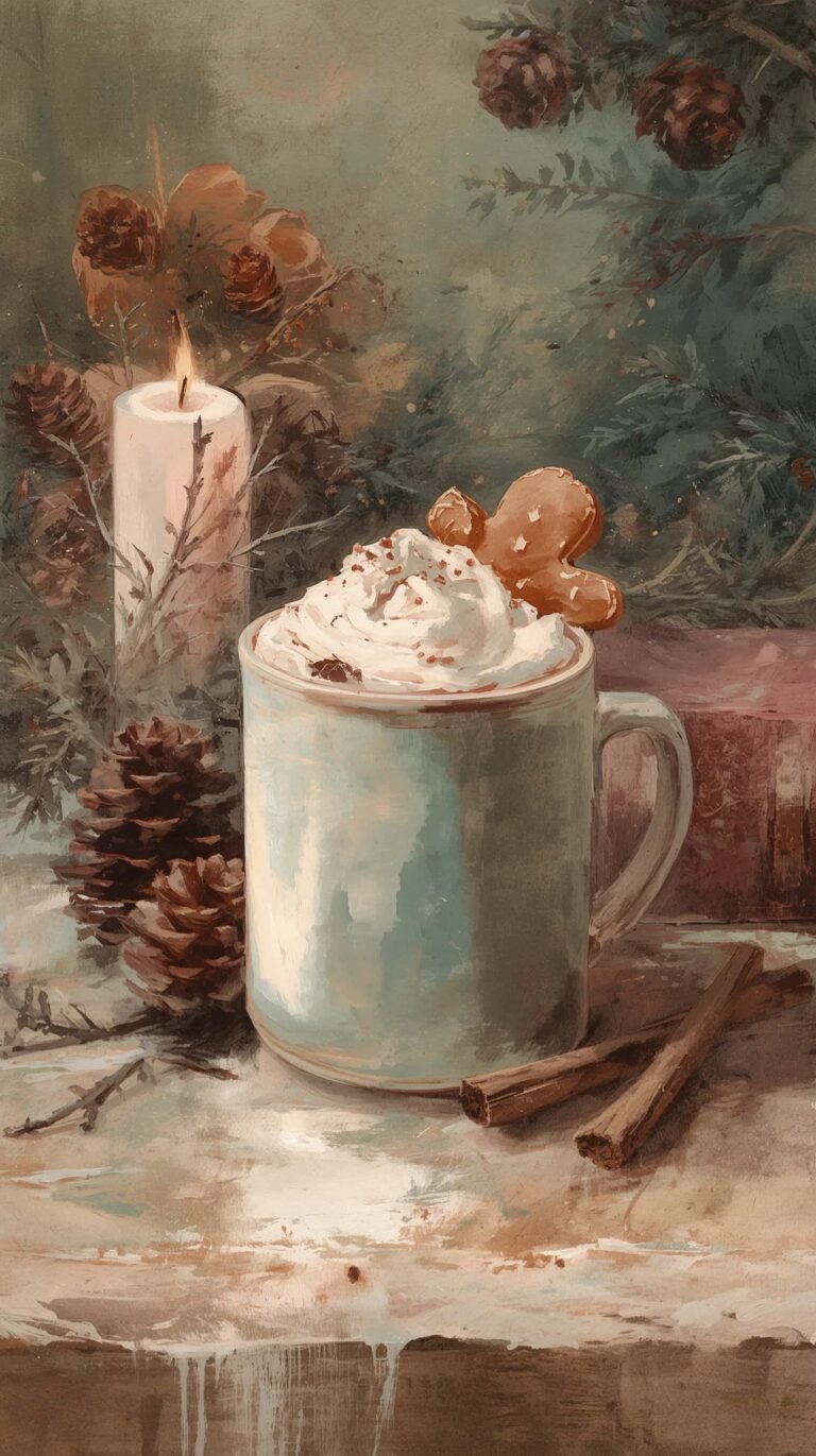 christmas-oil-painting-wallpapers-warm-cocoa-still-life-vintage-white-phone