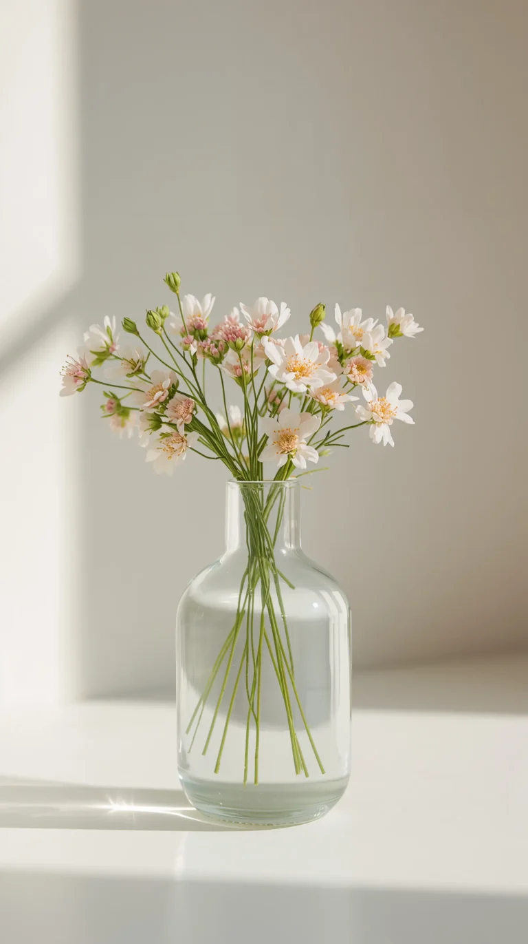 cute-flower-wallpapers-mini-bouquet-glass-vase-phone
