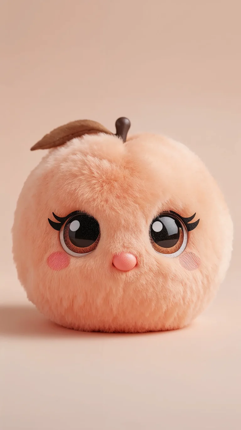 cute-fruit-wallpapers-peach-soft-pastel-plush-phone