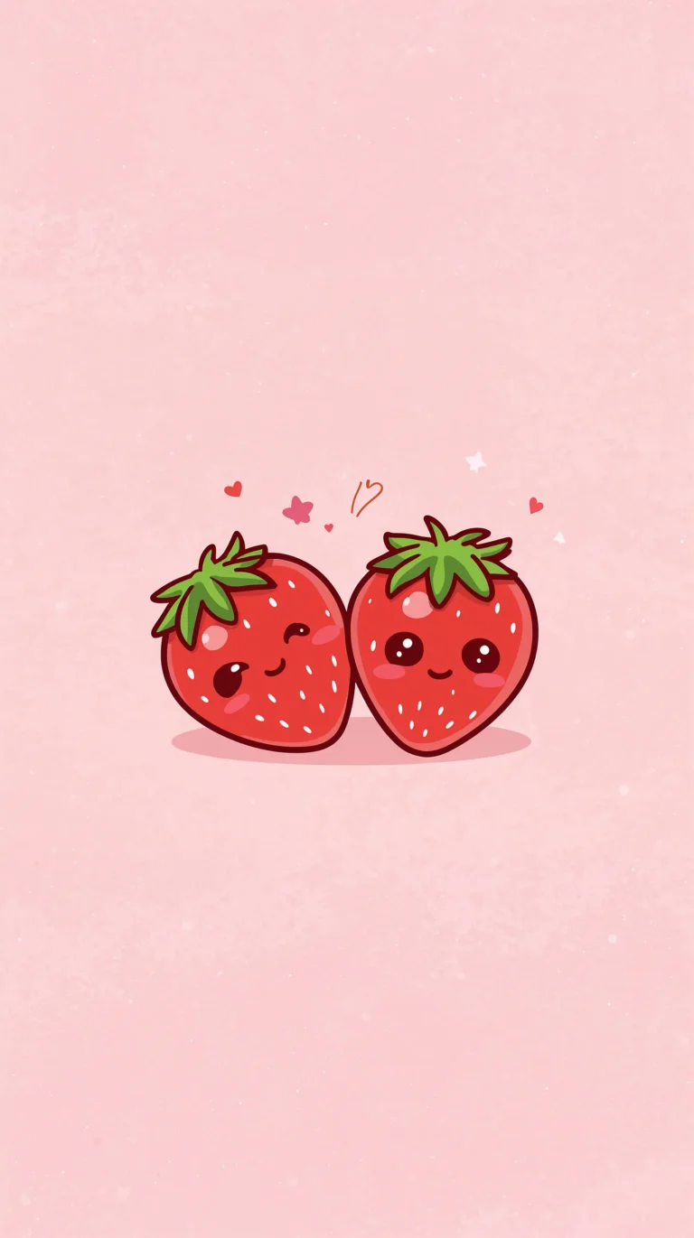 cute-fruit-wallpapers-strawberry-plush-toy-kawaii-phone