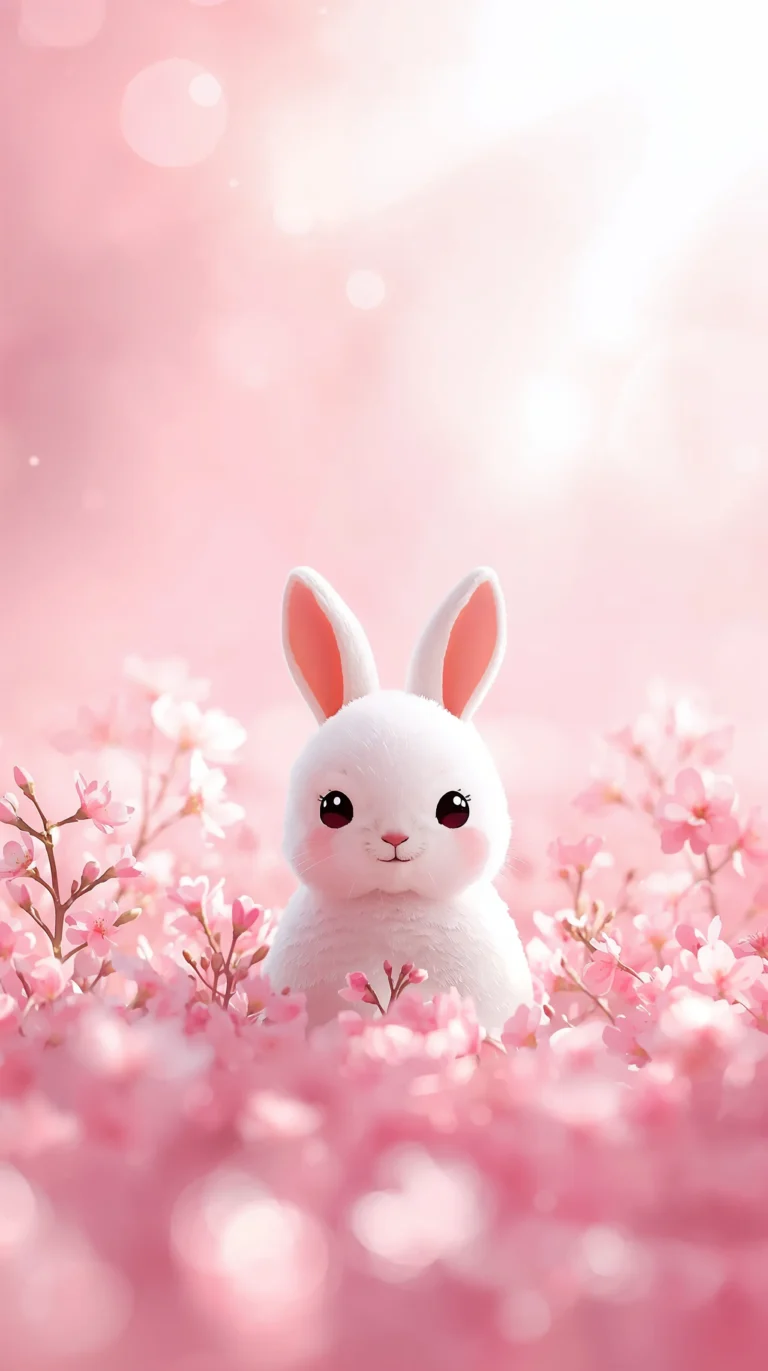 cute-spring-wallpapers-pastel-blossom-meadow-bunny-phone