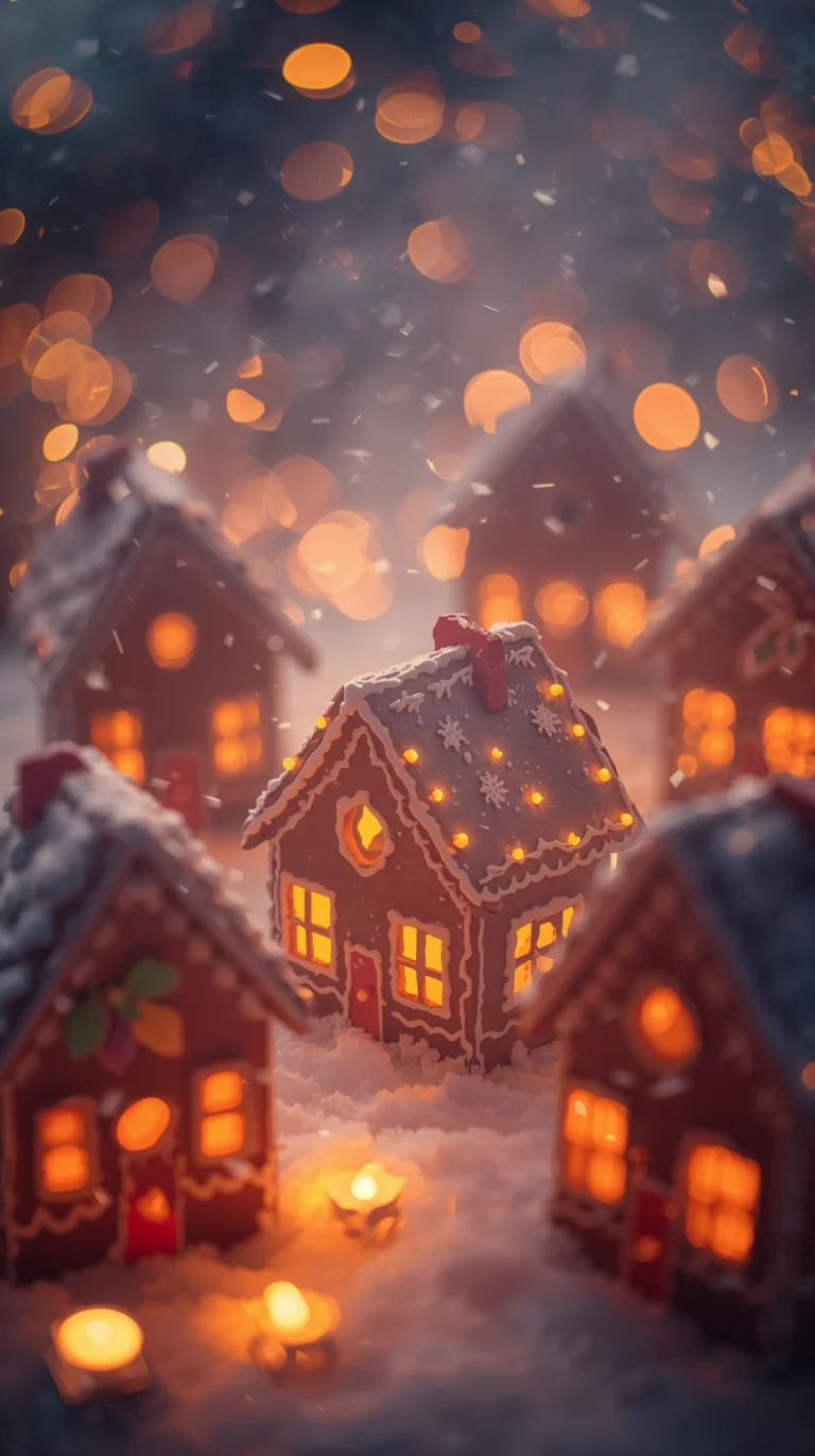 gingerbread-iphone-wallpapers-cozy-village