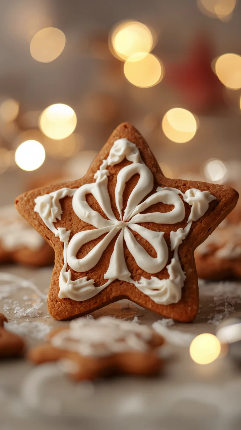 gingerbread-iphone-wallpapers-macro-star-cookie