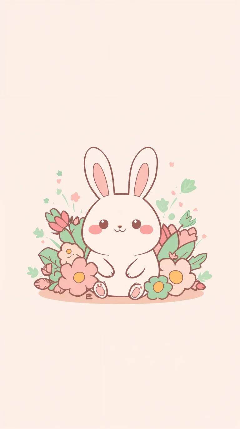 kawaii-pastel-wallpapers-bunny-pastel-flowers