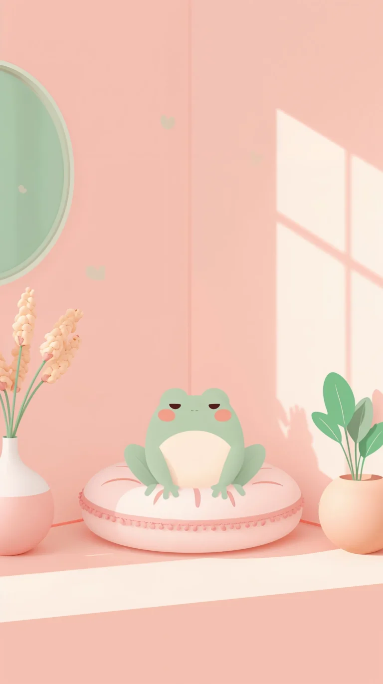 kawaii-pastel-wallpapers-cute-frog-cozy-room-phone