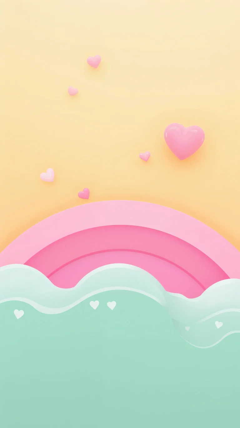 kawaii-pastel-wallpapers-rainbow-hearts-dreamy