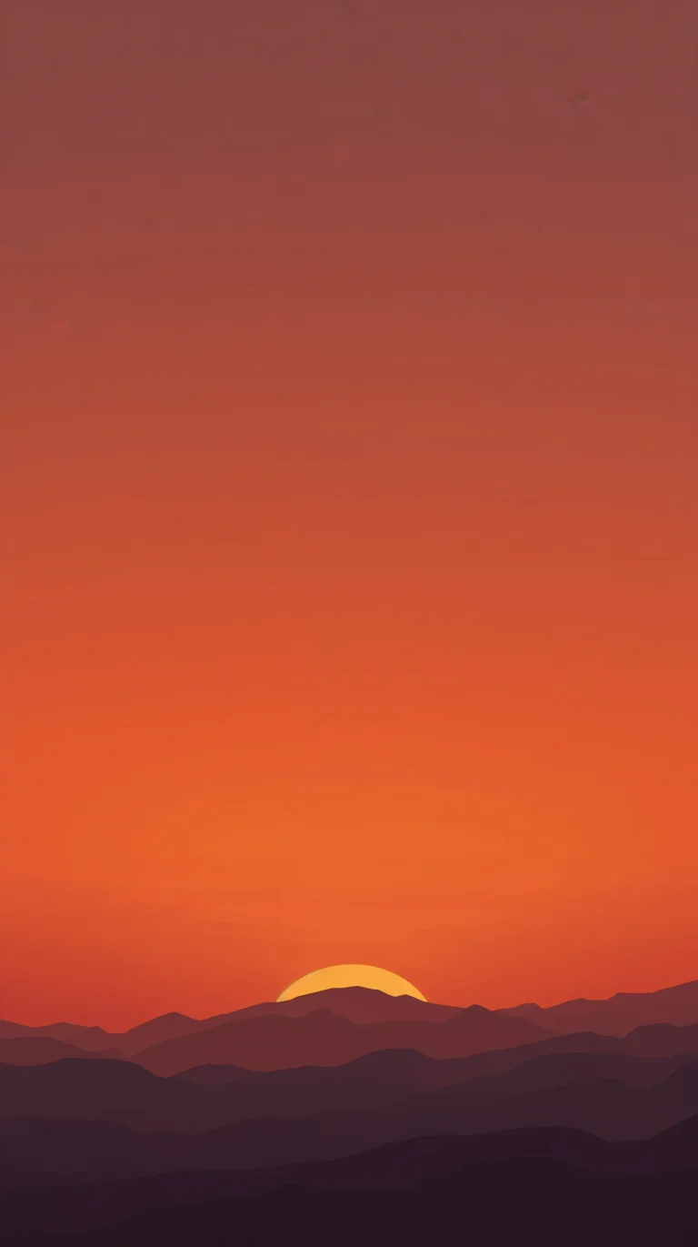 minimal-sunset-wallpapers-deep-orange-zen-gradient