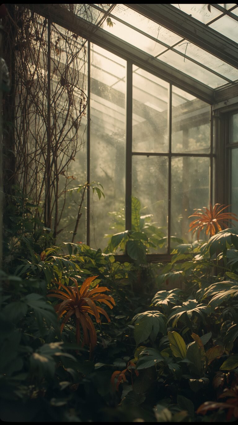 vintage-photography-wallpapers-botanical-glasshouse-foggy-light