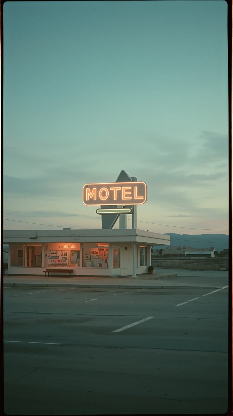 vintage-photography-wallpapers-seaside-motel-dusk-neon