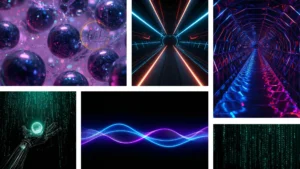 black futuristic tech collage