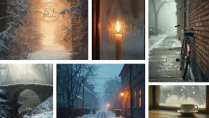 vintage winter mood wallpapers collage