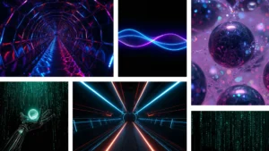 black futuristic tech wallpapers collage