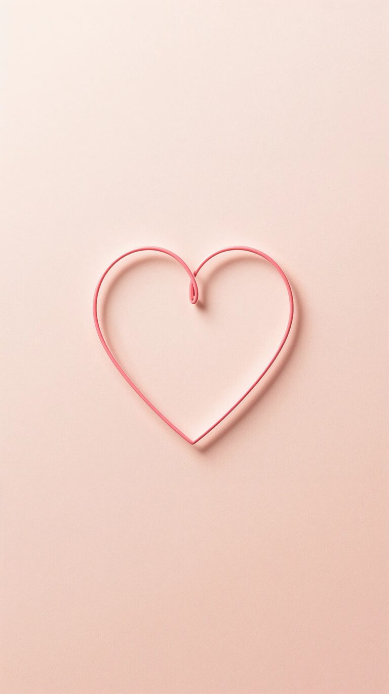 cute-pink-heart-aesthetic-wallpapers-for-phone-minimal-line-art-heart
