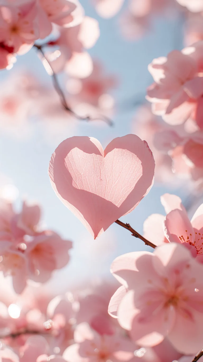cute-pink-heart-aesthetic-wallpapers-for-phone-sakura-heart-blossom