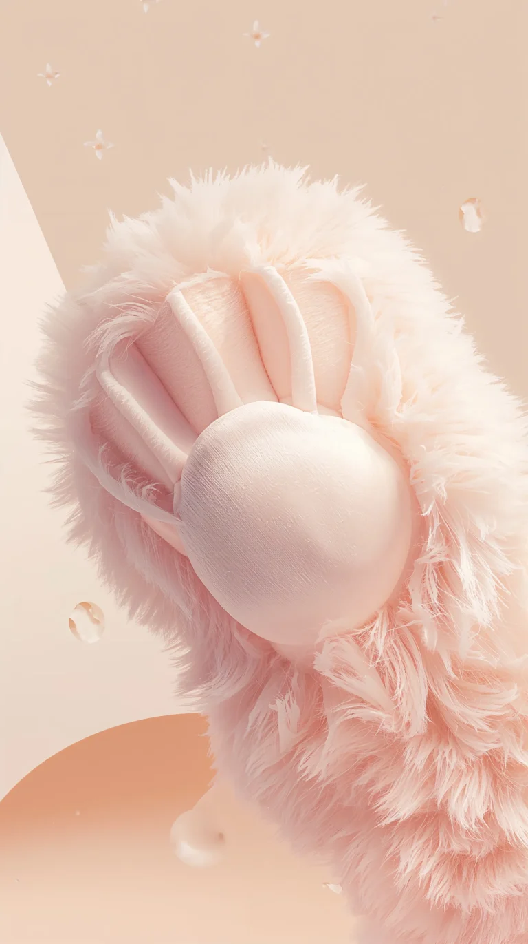 cute-plush-wallpapers-plush-paw-macro-soft-3d-phone