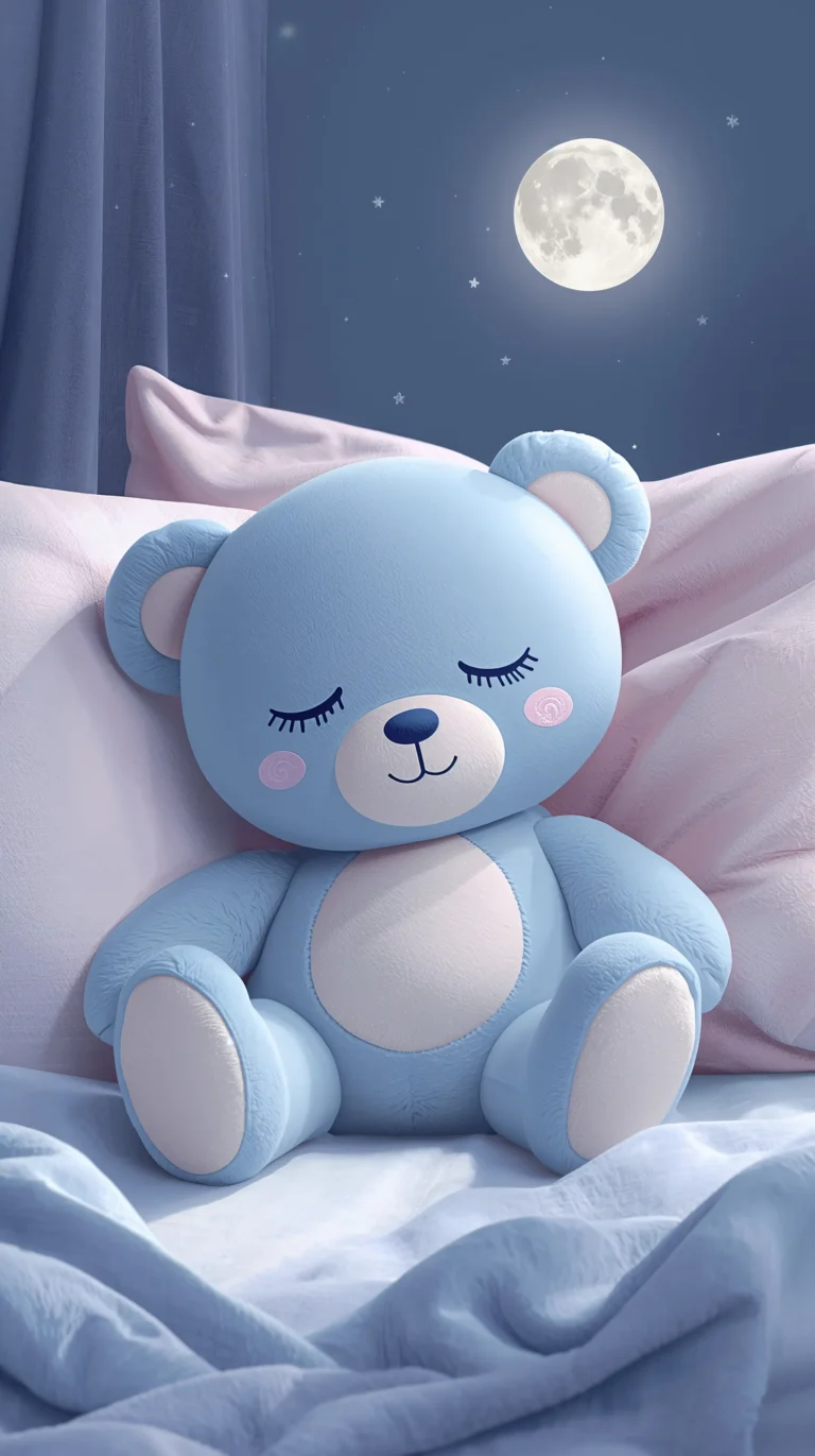 cute-plush-wallpapers-sleepy-teddy-night-cozy-phone