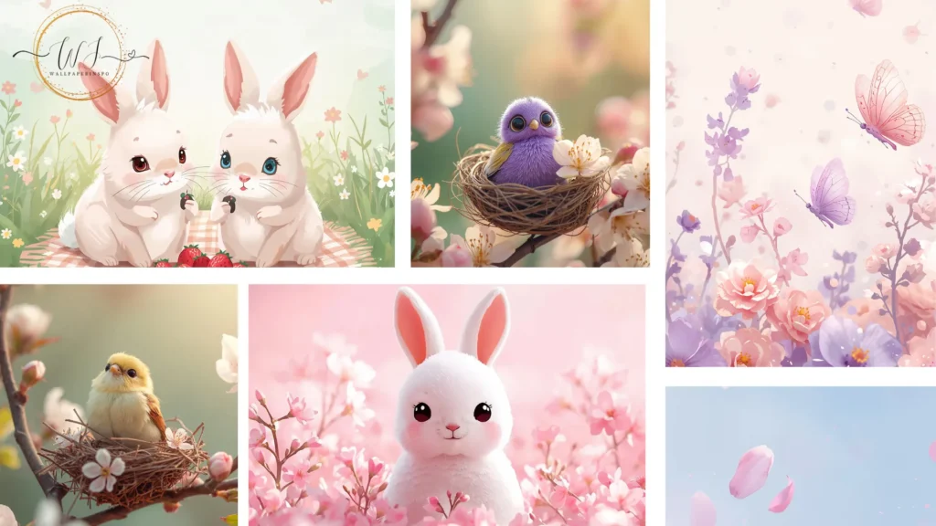 cute spring wallpapers collage