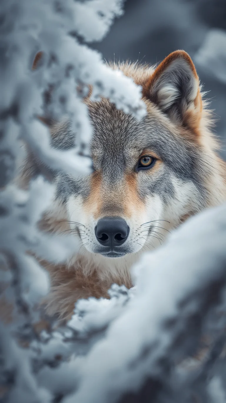 frosty-winter-wallpapers-arctic-wolf-portrait-winter-phone-sec