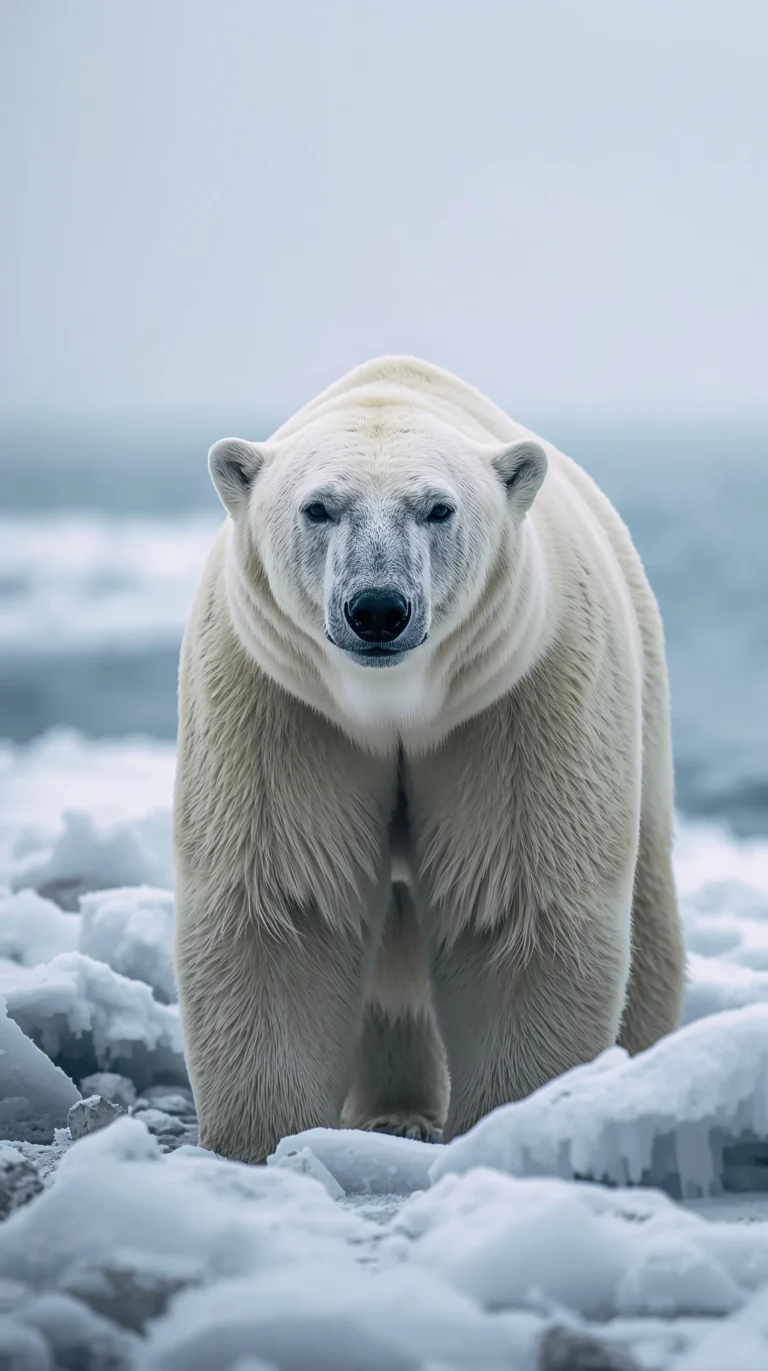 frosty-winter-wallpapers-polar-bear-macro-dark-phone