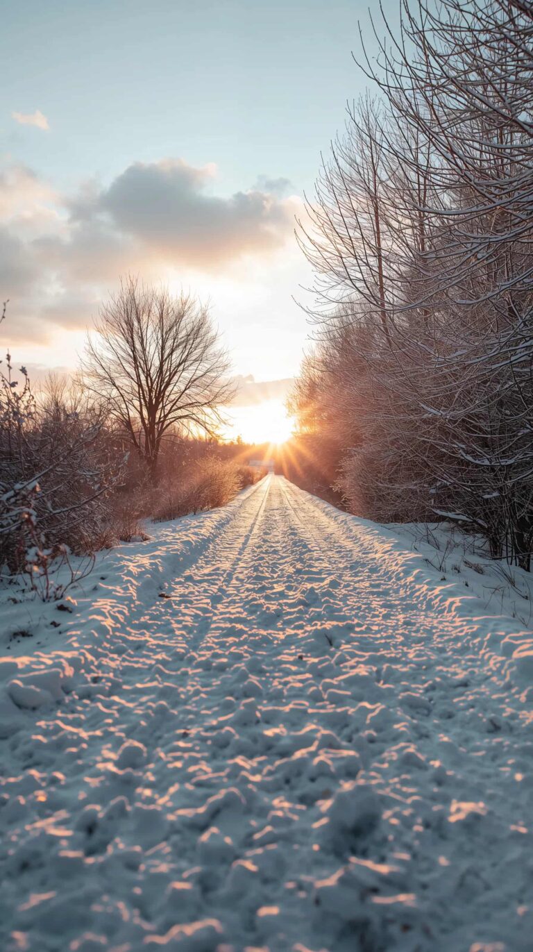 late-winter-wallpapers-golden-hour-snow-path-phone