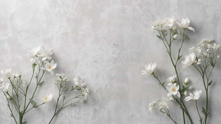 minimal-desktop-wallpaper-white-flowers-gray-concrete