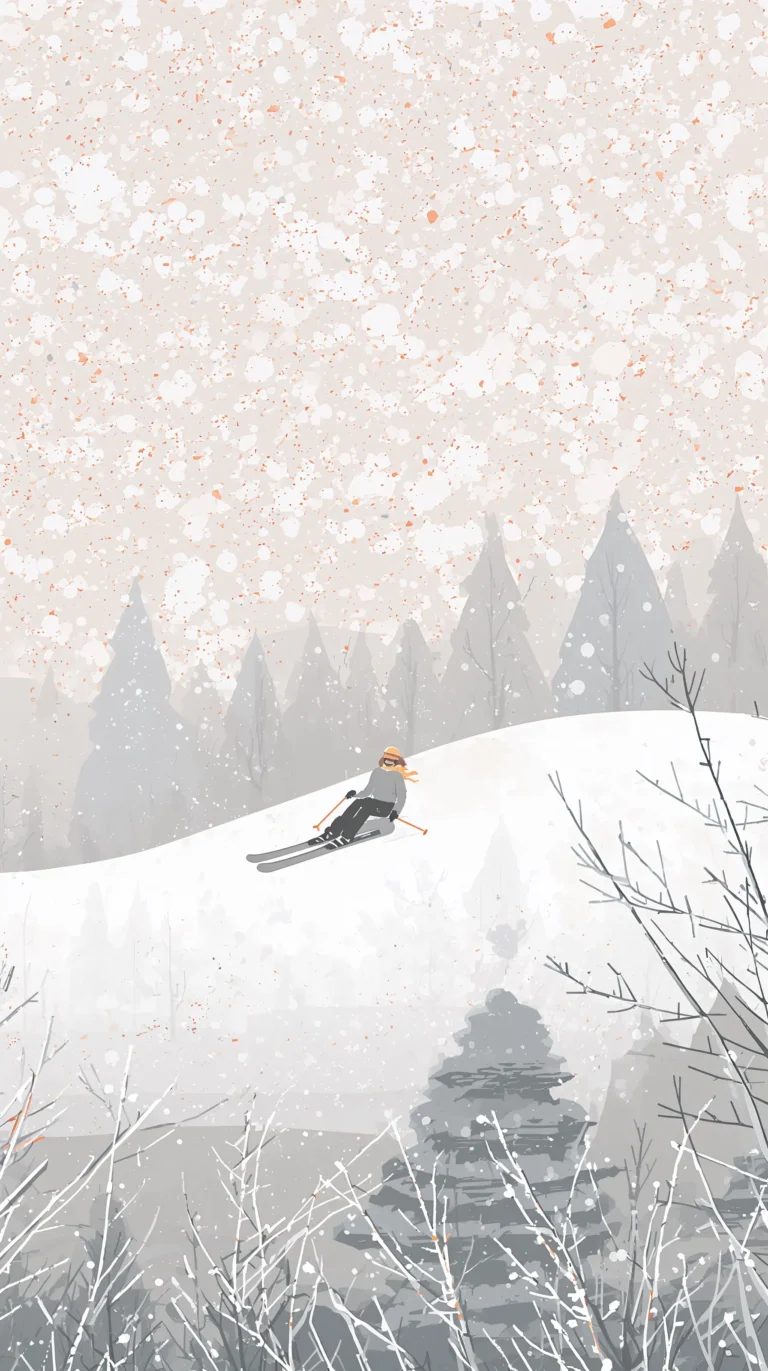 minimal-winter-wallpapers-skier-on-the-hill