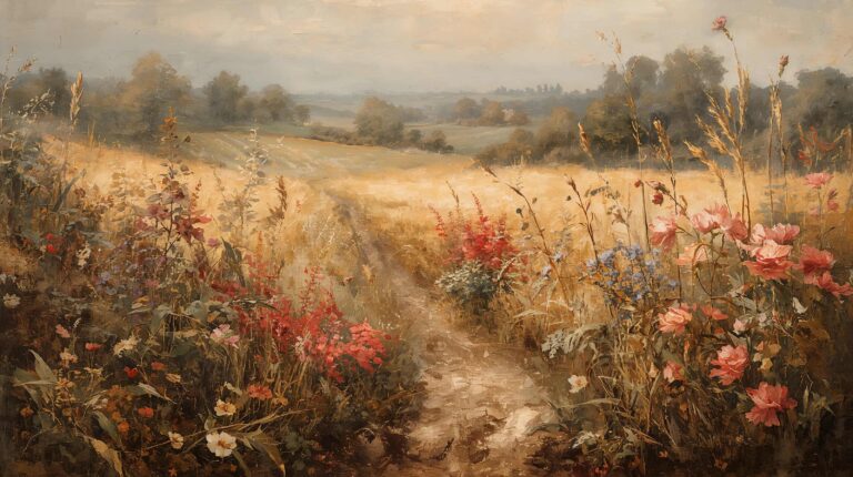 vintage-countryside-painting-wallpapers-rural-path-wildflowers-laptop
