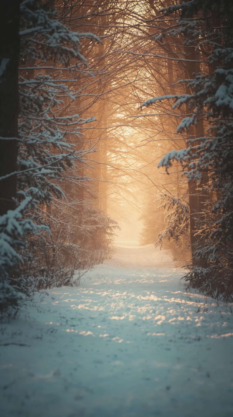 vintage-winter-mood-wallpapers-snowy-forest-path-phone