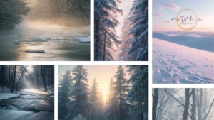 winter morning wallpapers collage