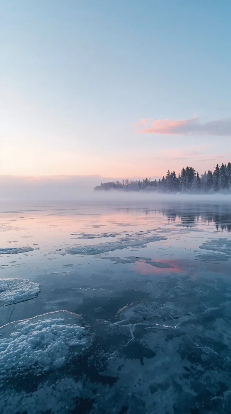 winter-morning-wallpapers-frozen-lake-pastel-reflection-phone