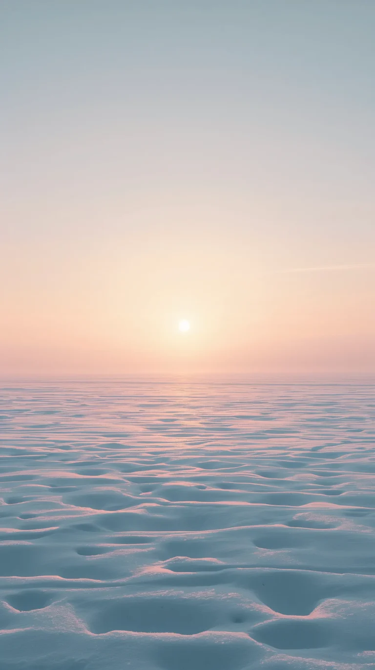 winter-morning-wallpapers-minimal-snow-field-sun-glow-phone