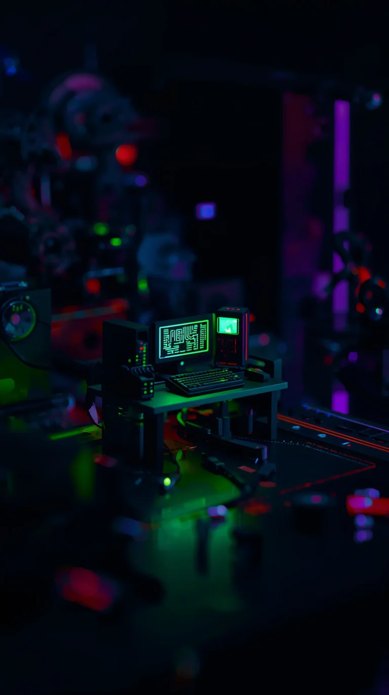 black-neon-cyberpunk-macro-backgrounds-hacker-desk-micro-world-phone