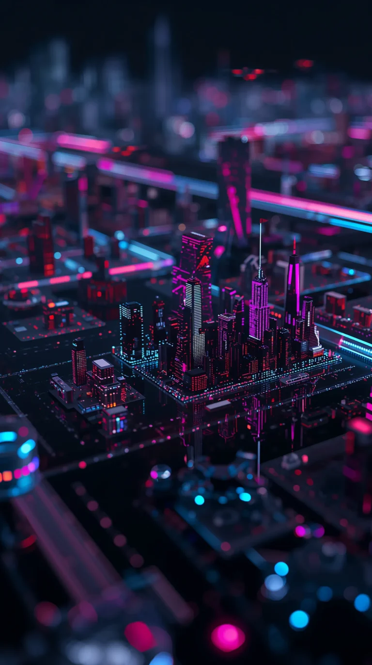 black-neon-cyberpunk-macro-backgrounds-neon-skyline-water-droplet-phone