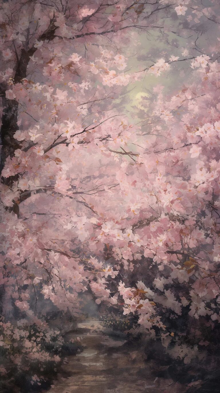 cherry-blossom-painting-wallpapers-aesthetic-moonlight-sakura-night-phone