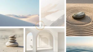 clean and calm minimal desktop collage