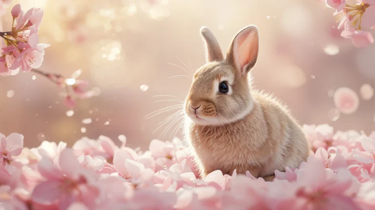 cute-bunny-wallpapers-pastel-spring-aesthetic-4k-cherry-blossom-closeup-laptop