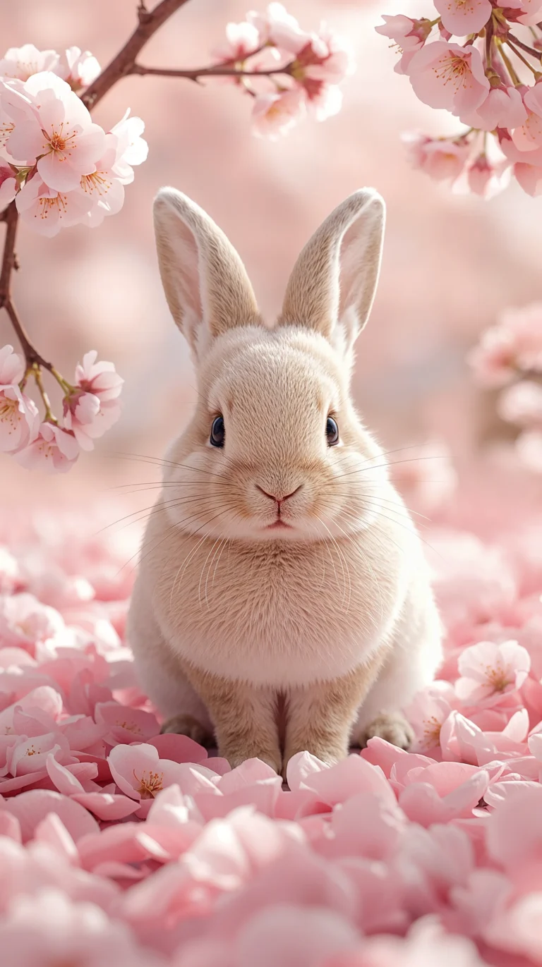 cute-bunny-wallpapers-pastel-spring-aesthetic-4k-cherry-blossom-closeup-phone