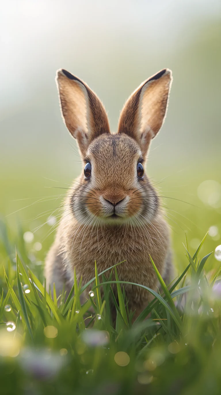 cute-bunny-wallpapers-pastel-spring-aesthetic-4k-dewy-grass-macro-phone