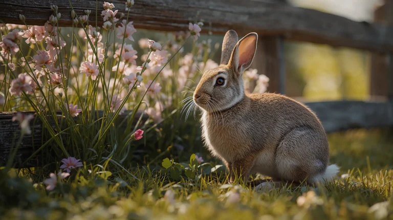 cute-bunny-wallpapers-pastel-spring-aesthetic-4k-rustic-fence-spring-laptop