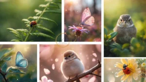 cute macro animla collage