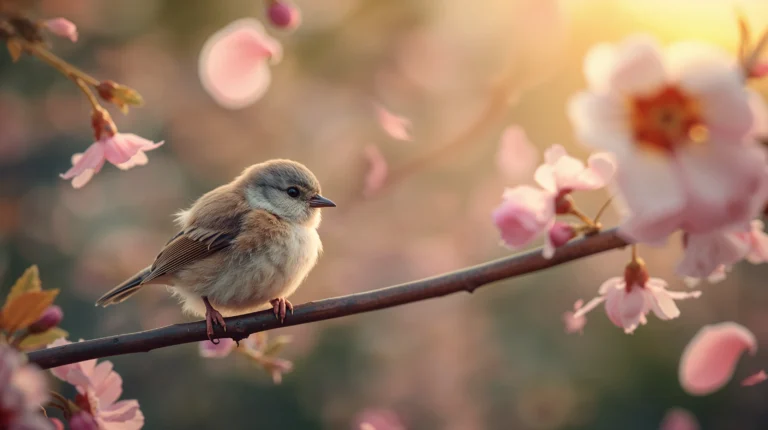 cute-macro-animal-wallpapers-spring-aesthetic-baby-bird-blossom-branch-laptop